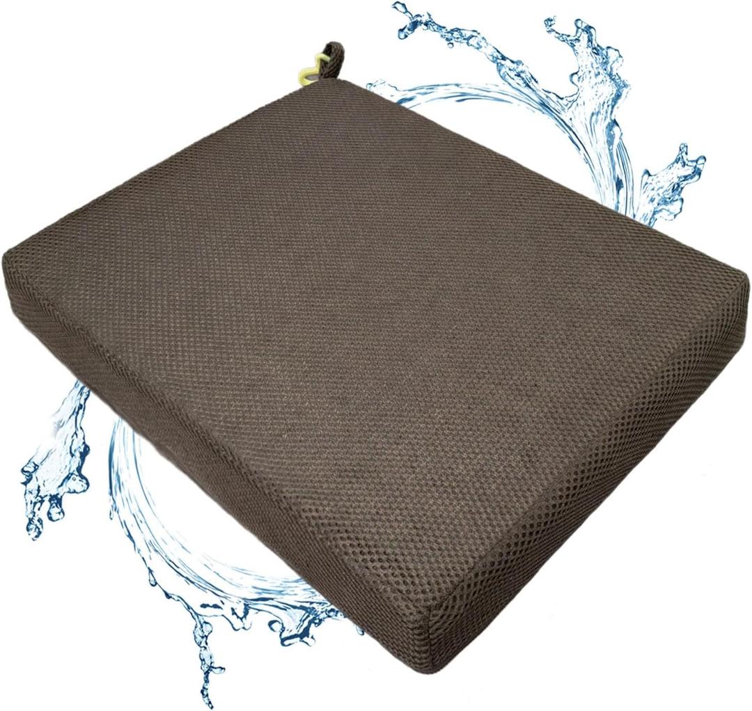 Shower Bench Cushion, Soft Chair Pad for Elderly Bathing, Easy to Clean & Quick DryUsing 4D air Fiber Material, Suitable for Shower Cushion, Bathtub Baths, Poolside RestBrown