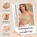 Strapless Bras for Women, Wirefree Non-Slip Seamless Strapless Bra Bandeau Tops for Women (M)