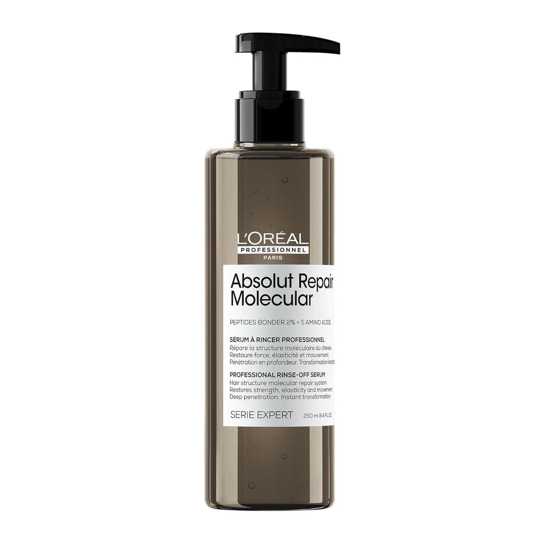 L'Oral Professionnel Paris Absolut Repair Molecular Rinse Off Hair Serum - Deep Conditioning Treatment For All Damaged Hair Types, Repairs Damage & Restores Strength