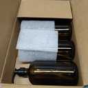 32 Ounce Glass Shampoo and Conditioner Dispenser Bottle with Pump, Shower - 1 Liter Body Wash Dispenser for Shower- by Kitchentoolz (Amber)