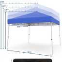 10x10ft Pop Up Canopy Tent with Slant Legs – Outdoor Instant Gazebo Shelter, UV-Resistant Waterproof Cover, Adjustable Height, Carrying Bag – 8x8ft Shade for Patio, Beach, Garden, Events