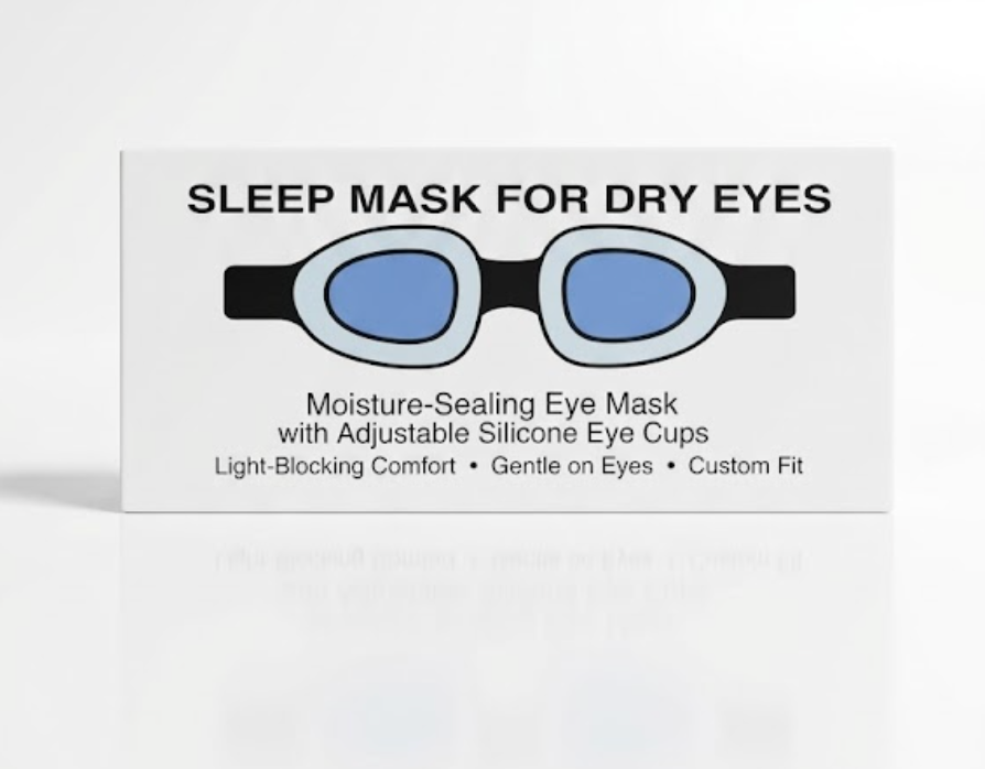 Sleep Mask for Dry Eyes – 100% Blackout Eye Mask & Moisture Goggles – Adjustable Sleeping Mask for Men & Women – Reusable Eye Masks for Sleep, Soft & Comfortable – Great for Travel, Black