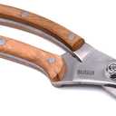 BUGUI Wood Handle Pruning Shears, SK-5 Steel Blade, 1-inch Cutting Capacity, Sharp, Well Designed Garden Shears, 8"