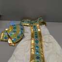 Cleopatra Costume Kids Girls Egyptian Costume 6Pcs Cleopatra Dress Accessories Halloween Outfit Props (5-6 Years/Small, Blue)