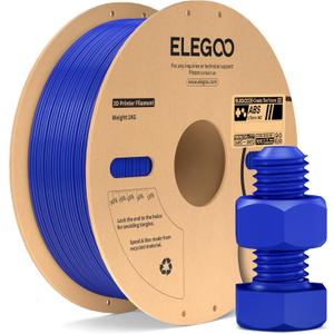 ELEGOO ABS Filament 1.75mm Blue 1KG, Heat Resistant 3D Printer Filament High Toughness & Impact Resistance, 1kg spooll(2.2lbs) Fits for Most FDM Printer