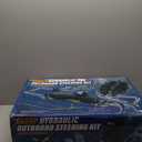 150HP Hydraulic Outboard Steering Kit Boat Marine System for Single Station, Single-Engine use Built-in Two-Way Lock Cylinder, Pump and 26ft High-Strength Nylon Hose