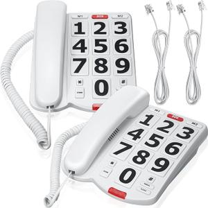 Excelltel Landline Phones for Seniors, Adjustability Features, OneTouch Dialling,Big Button Phone for Seniors, Hard of Hearing Retro Telephone Corded Phones, with Handsfree Function (EXLD265)