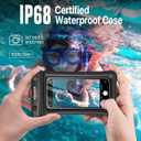 NEPHI IPX8 Floating Waterproof Phone Pouch 2 Pack-Up to 8.0"Floating Phone Case for iPhone Andriod, Dry Bags for Vacation Beach Pool Kayak Cruise Travel Essentials (Black White 2 Pack)
