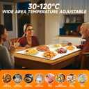 TOPRATED Large Splicing Electric Warming Tray (25x15 inch), Metal Foldable and Portable Heating Warmers Food Warming Mat for Kitchen,Parties, Buffet, Restaurant, Family dinner,Countertop (3 boards)