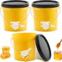 3 Pcs 2 Gallon Honey Bucket with Gate Honey Extractor Equipment Food Grade Bucket Food Safe Buckets with Lid for Beekeeping Supplies Extracting Storage