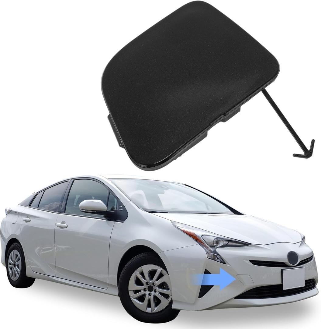 Front Right Car Tow Hook Cover Cap for Toyota Prius V 2014-2017 Replaces No.5212747060 Gray Plastic Enhanced Durability for Winter & Cold Weather