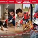 LIVOWALNY Cordless Heat Gun Compatible with Milwaukee 18V Battery, 350W 122~1202 (50-550) Variable Temperature Control Hot Air Gun with LCD Digital Display for Shrink Tubing, Crafts (No Battery)