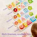 lalalark Montessori Toys for 1 2 3 Year Old, Wooden Sorting & Stacking Toys with 5 Theme Cards, Educational & Learning Sensory Sorter Toys for ToddlersBoys Girls Easter Valentine Birthday Gifts