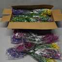 Hananona 48 Pcs Artificial Flowers Outdoor, Faux Artificial Plants UV Resistant Plastic Flower Bulk for Hanging Planter Porch Window Home Spring Summer Decor (48, Fuchsia, Purple, Yellow, Green)