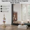 Black Farmhouse Mirror - 24x36INCH Wood Framed Square Bathroom Mirror for Vanity, Barn Door Style Wall Mounted Dresser Decor Living Room Bedroom Vertical