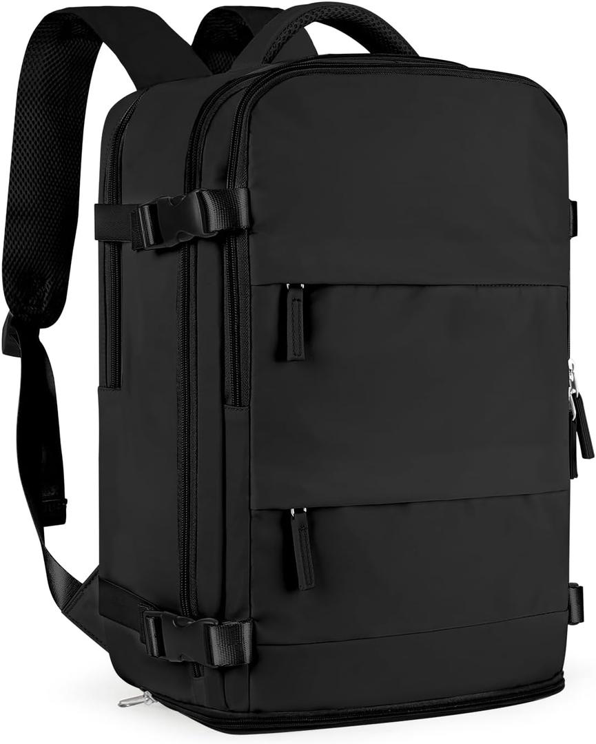 coofay Travel Backpack For Women Men Airline Approved Carry On Backpack Flight Approved Waterproof Sports Luggage Backpack Casual Daypack Small Hiking Backpacks Black Backpacks (Standard)