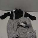 HMD Baby Boy Long Sleeve Gentleman White Shirt Waistcoat Bowtie Tuxedo Onesie Jumpsuit Overall Romper (3-6 Months, 2116black)