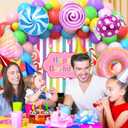 159 Candyland Party Decorations Two Sweet Birthday Party Supplies, Colorful Ice Cream Donut Balloon Arch Garland Kit Backdrop, Kid Girl Candy Party Decor