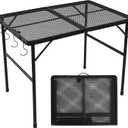 Outdoor Grill Camping Folding Table 3 Ft, Aluminium Picnic Table - Portable, Lightweight, Compact & Height Adjustable Collapsible Patio BBQ Garden Table (3ft)