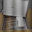 7 code Large Dish Drying Rack, 2-Tier Dish Racks for Kitchen Counter, Detachable Large Capacity Dish Drainer Organizer with Utensil Holder, Dish Drying Rack with Drain Board, White