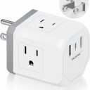 6 in 1 Multi-plug Outlet, USB-C Outlet Extender, Wall Outlet Splitter with 3 Outlets and 3 USB Ports (1 USB C), No Surge Protector, for Cruise Ship, Home, Office, ETL Certified