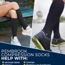 Pembrook Plus Size Compression Socks for Women Wide Calf - 3 Pairs, 20-30mmHg Extra Wide Calf Compression Socks, Up to 4XL
