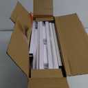 Furnulem White Nightstand with 3 Drawers and 2-Tier Shelf, Small Night Stand End Table Side Furniture, Fabric Storage Organizer for Bedroom, Closet, Hallway, Nursery, Sturdy Steel Frame, Wood Top