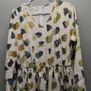 MsavigVice Women's Maxi Dresses Floral Printed Boho Casual V Neck Long Sleeve Elastic Waist Loose Floor Length Dress