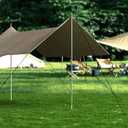 Heavy Duty Sun Shade Poles, Shade Sail Poles, Screw in Poles for Sun Shades Outdoor, 9 Ft Sun Shade Pole Kit for Ground Soil Backyard Suitable for Tarp, Awning, Canopy, 2 Packs, Large