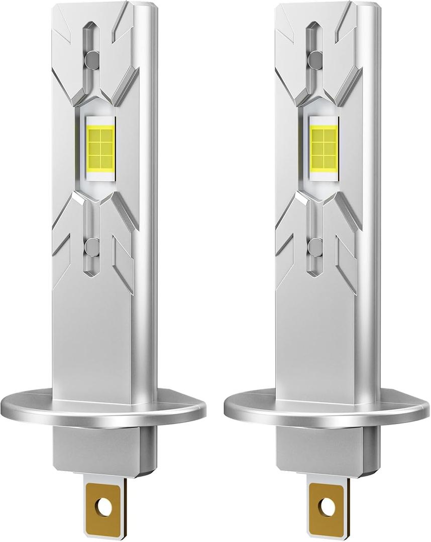 RIDENOW h1 bulbs,Super Bright 6500K Cool White Fanless, IP68 Waterproof, Pack of 2
