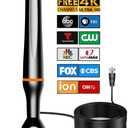 Digital TV Antenna for Smart Tv Indoor Antenna for Tv Without Cable with 360 Reception Strong Magnetic Base, tv Antenna for Local Channels, Supports 1080P and 4K -10ft Long CablesDark Orange
