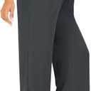 TARSE Wide Leg Pants for Women Cross High Waisted Yoga Pants Casual Lounge Joggers Loose fit Pajama Bottoms with Pockets (Gray, M)