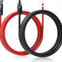 ECO-WORTHY 10FT 10AWG Solar Extension Cable 30A/1000V DC, IP67 Waterproof with Compatible Quick Connectors (Red+Black) for Solar Panels, Controllers, Off-Grid Systems