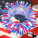 4th of July Lights, 200 LED 66ft Red White and Blue Patriotic String Lights Plug-in, 8 Modes &Timer Waterproof for Outdoor Indoor Independence Day, Memorial Day, Holiday Decor
