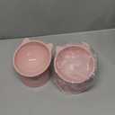 Tilted Elevated Cat Food Bowl - Cat Bowls Whisker Friendly Anti Vomiting Slanted Cats Feeding Bowls Cute Shallow Cats Bowl (2pcs/Pink)