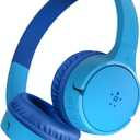 Belkin SoundForm Mini - Wireless Bluetooth Headphones for Kids with 30H Battery Life, 85dB Safe Volume Limit, Built-in Microphone - Kids On-Ear Earphones for iPhone, iPad, Fire Tablet & More - Blue