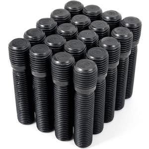 Customadeonly 20pc Black Stud Conversion Kit Thread Pitch: 14x1.5, Total Length 80mm, Shank Length 63mm, Carbon Steel, Compatible for Porsche VW Audi with 14x1.5 Only