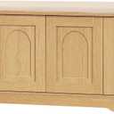 Shoe Storage Bench with Cushion, Door, Natural 47.2" LX17.7 H
Entryway Bench, 2-Tier Cabinet Bench, Widened Cubby, Fully Adjustable Shelves for Boots, Easy Assembly, Farmhouse, Bedroom