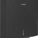 AIKE 400 Sheets Stainless Steel Multifold Commercial Wall Mount Paper Towel Dispenser, with Lock, Black AK5181 (Folded Size 10.6"x3.9" or Smaller)