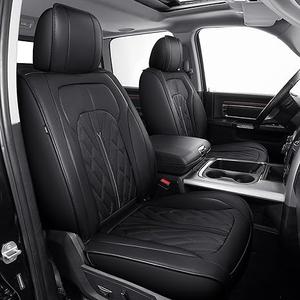 Seat Covers Fit for Dodge RAM 1500 2002-2024 2025 2026: Compatible with RAM 1500 2500 3500 Car Seat Cover Truck Pickup Crew Double Quad Cab (Curved Bench, Full Set, Black)