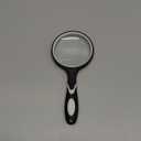 Magnifying Glass 10X Handheld Reading Magnifier for Seniors & Kids, Thickened Magnifying Lens with Non-Slip Rubber Handle, Ideal for Reading Small Prints Hobby Observation Inspection (White)