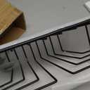 MyGift 11 Inch Modern Art Deco Black Metal Wire Floating Magazine Rack and File Folder Holder, Wall Mounted Home or Office Storage for Oversized Magazines