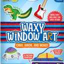 Skillmatics Waxy Window Art - 100 Bendable Waxy Sticks for Mess-Free DIY Fun, Reusable 100% Organic Beeswax Craft Kit, Travel Friendly, Creative Gifts for Girls & Boys Ages 5, 6, 7, 8, 9, 10, 11, 12