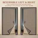 Yotache Reversible Side Opening Magnetic Screen Door Fits Door Size 42 x 80, Reinforced Sewing Mesh for Balcony, French, Sliding Door, Actual Screen Size 44" x 81", Black