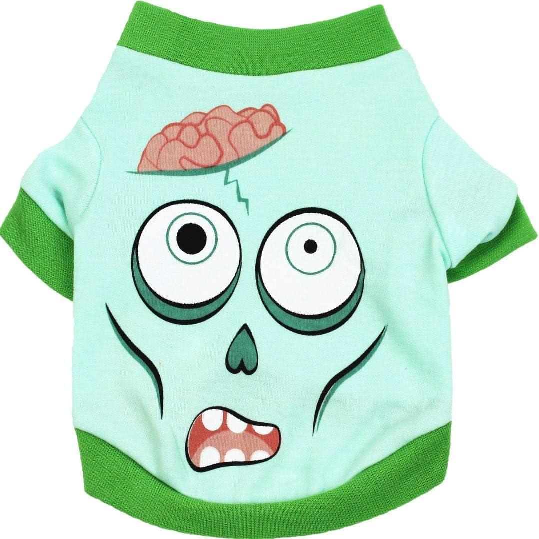 Petitebella Halloween Theme Puppy Dog Shirt (Zombie, Medium)