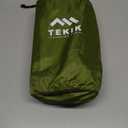 Double Sleeping Pad, Ultralight 4" Extra-Thick Self Inflating Sleeping Mat for 2 Person with Pillow Built-in Foot Pump Portable Camping Mat for Backpacking, Hiking, Traveling, Tent, Camping (Army Yellow)