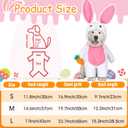 Huhumy Easter Dog Costume Easter Funny Walking Bunny Dog Outfit Fluffy Rabbit Hoodies Pet Clothes with Bunny Ears Arms and Trousers Sleeves(M)