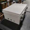 Waterproof ABS Enclosure Cabinet Junction Box, Ventilated Design, Indoor/Outdoor Use, with Mounting Panel, High Power Outlets. (Grey Cover, 15.7"x11.9"x7.2")