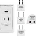 Conair Voltage Converter and Universal Travel Adapter, European Travel Plug Adapter, Univerasal Adapter Plug Converter for Travel, 6 Piece Set