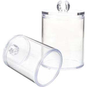 Rounds Pad Storage Box Makeup Remover Cotton Pad Organizer Lids Acrylic Swab Holder